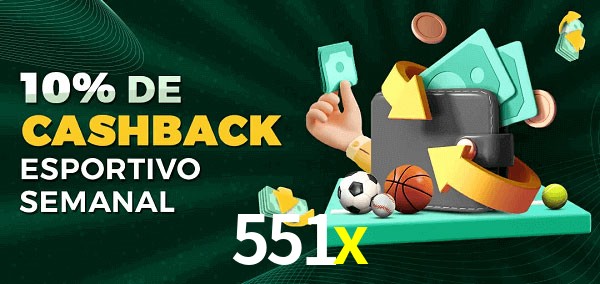 10% de bônus de cashback na 551x